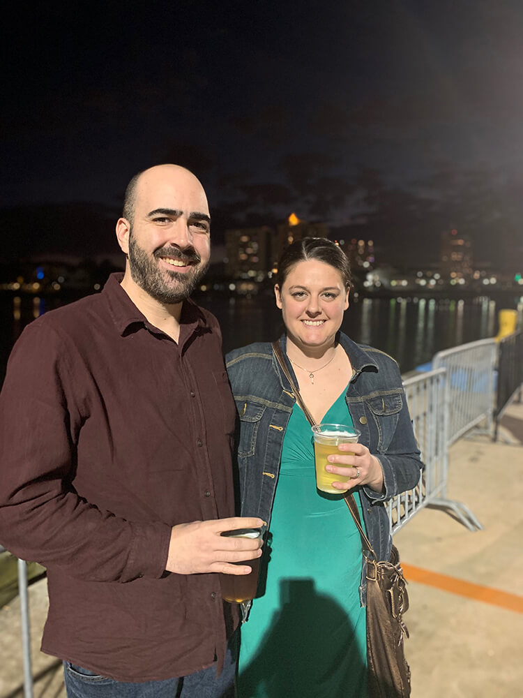 Mark and Barbara at Sparkman Wharf in Tampa, FL