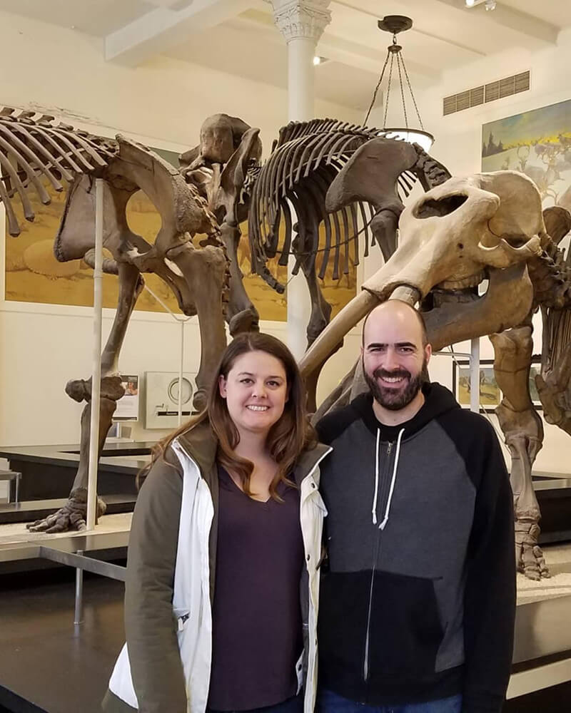 Mark and Barbara at the Natural History Museum