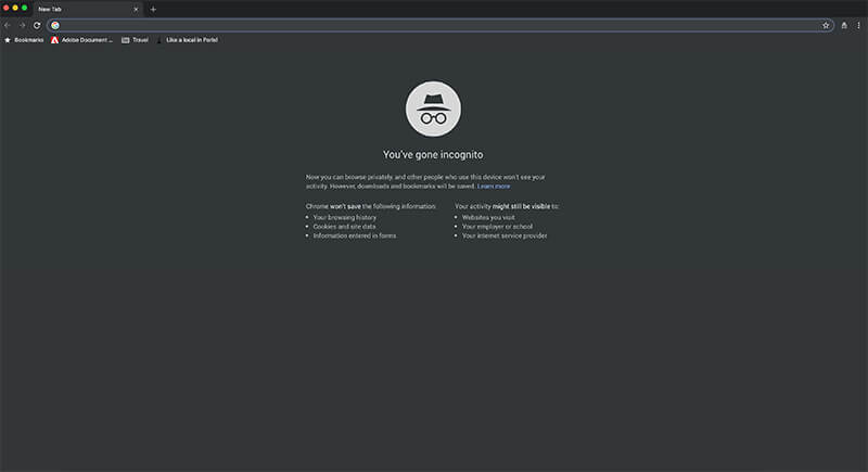 chrome incognito