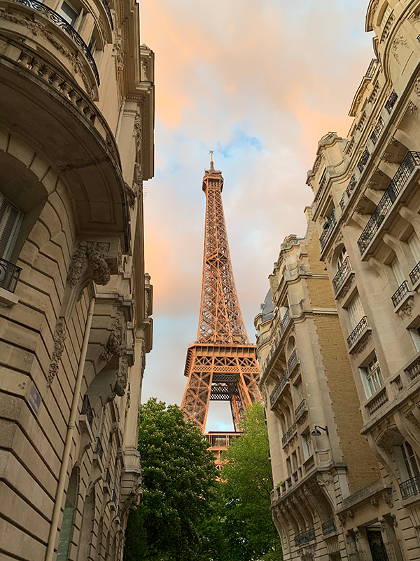 Eiffel tower from Rue de l’Université