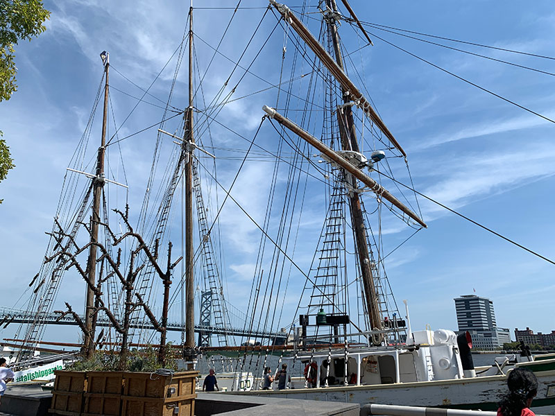 Tall ships at Penn's Landing in Philadelphia