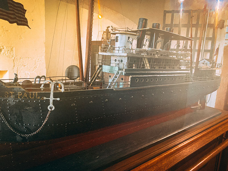 ship replica created by an inmate in Burlington County prison