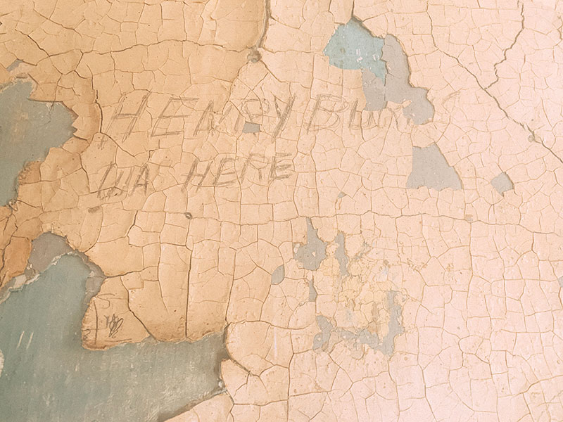 wall graffiti inside the Burlington County Prison