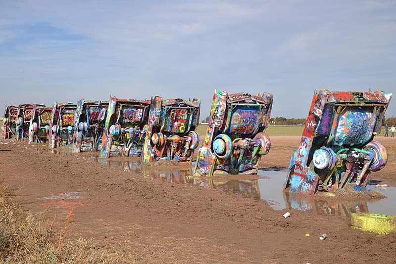 Cadillac Ranch, located on Route 66 in Amarillo, TX