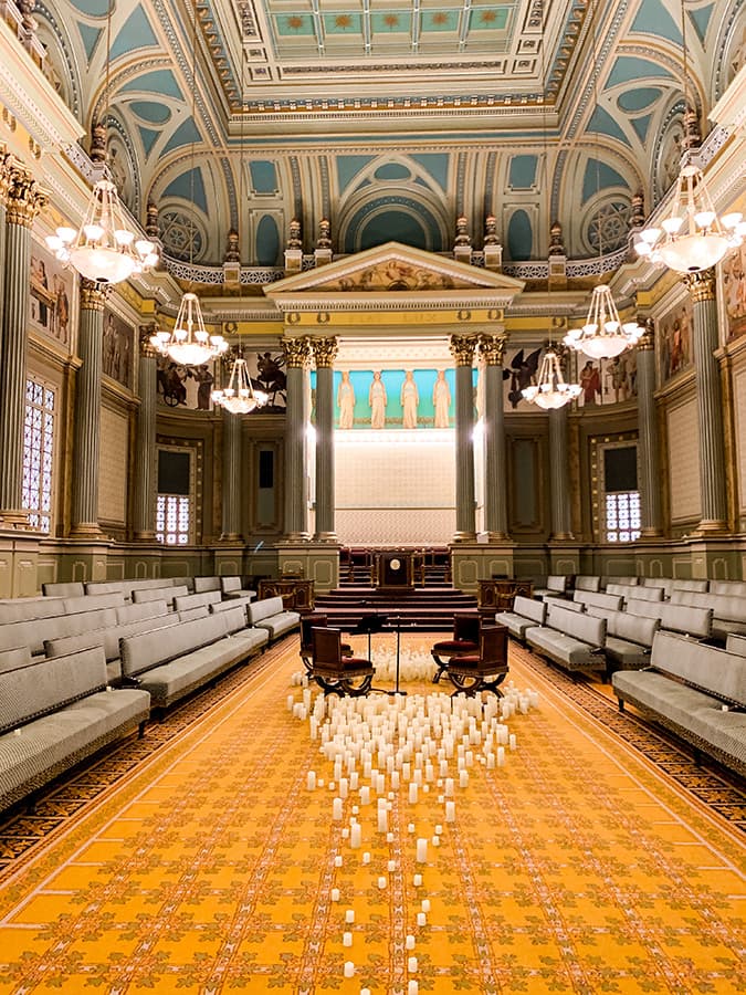Corinthian Hall inside the Philadelphia Masonic Temple