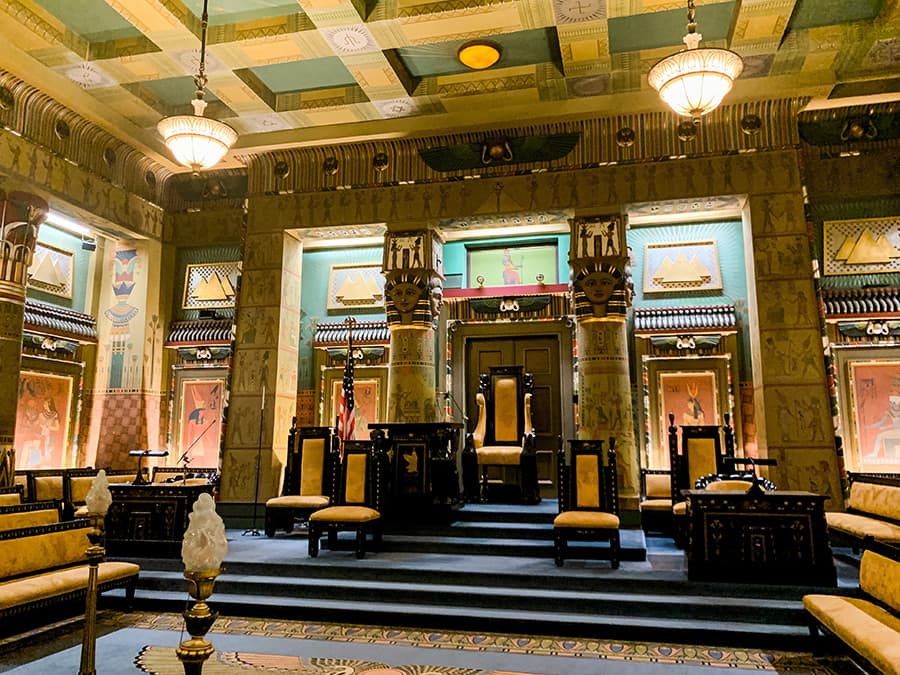 Egyptian Hall inside the Masonic Temple in Philadelphia