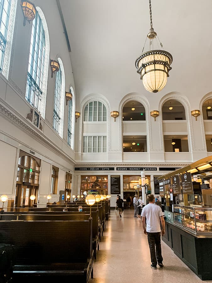 inside Union Station in Denver