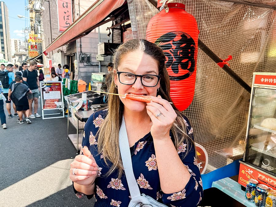 eating street food 