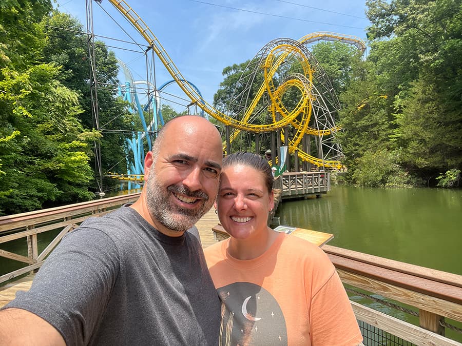 selfie at Busch Gardens