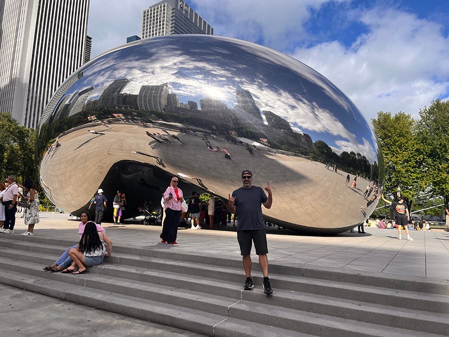 Mark at the bean in Chicago