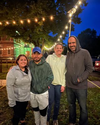 So happy to have our niece and her fiancé in town for a few days. They love Halloween, so last night we went to the Pennhurst Asylum haunted house. Very scary. 10/10 would recommend. Also, really enjoying the new night mode on iPhone.